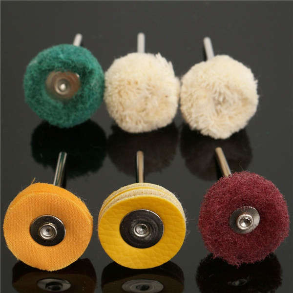 6pcs Polisher Buffer Wheel Polishing Buffing Pad Kit for Dremel Rotary Tool