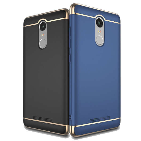 Luxury Plating Frame Splicing PC Hard Back Case For Xiaomi Redmi Note 3