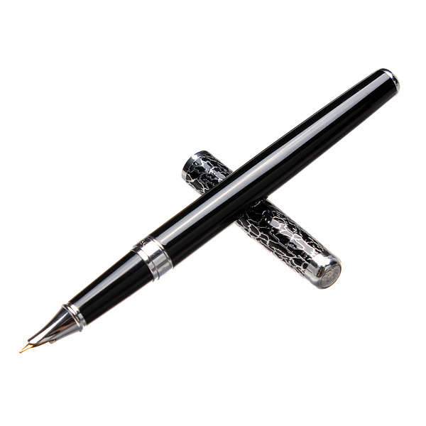 Black Hero 7019 Iridium Nib Smooth Fountain Pen Office Student Use
