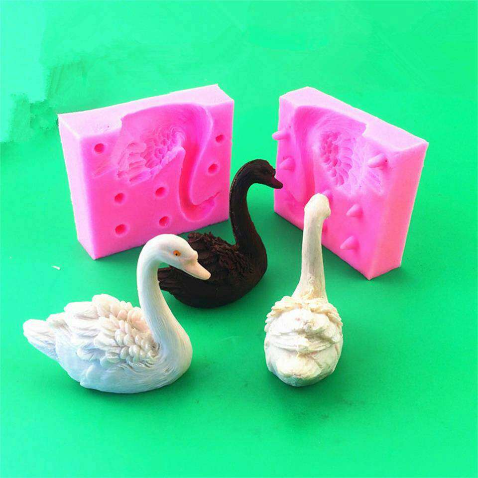 Silicone 3D Swan Cake Mold Fondant Decorating Tools Soap Mould Wedding Decorati
