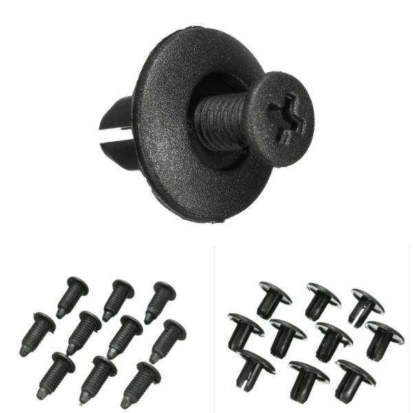 100pcs 8mm Plastic Rivets Fastener Clips Push Pin For Car Auto Fender Bumper