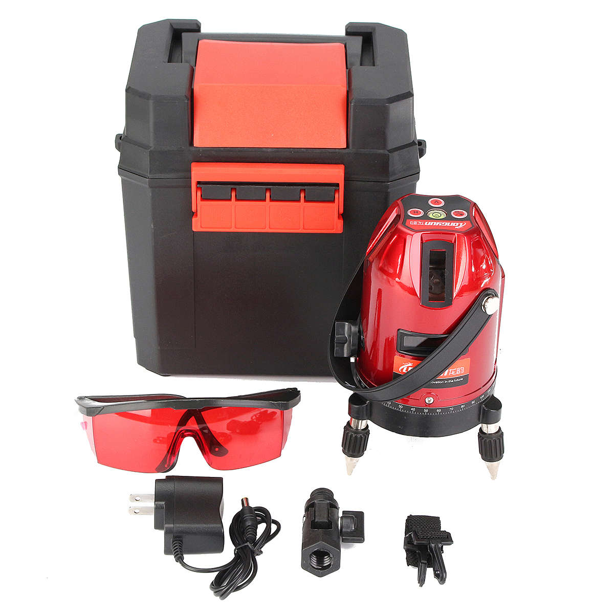 Automatic Self-Leveling 5-Line 6-Point 4V1H Rotary Laser Level Measure Kit Set
