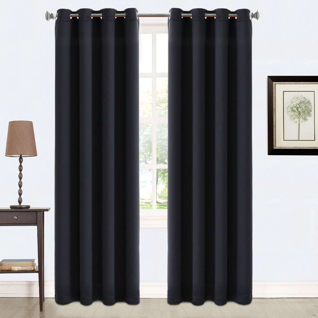 Honana WX-C12 Room Darkening Thermal Insulated Blackout Grommet Window Curtain
