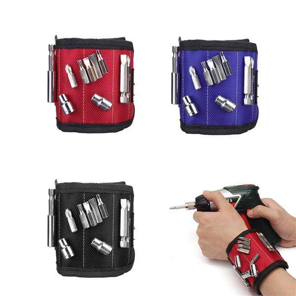 Red/Black/Blue Magnetic Wristband Tool Wrist Band for Holding Tools Wrist Bands