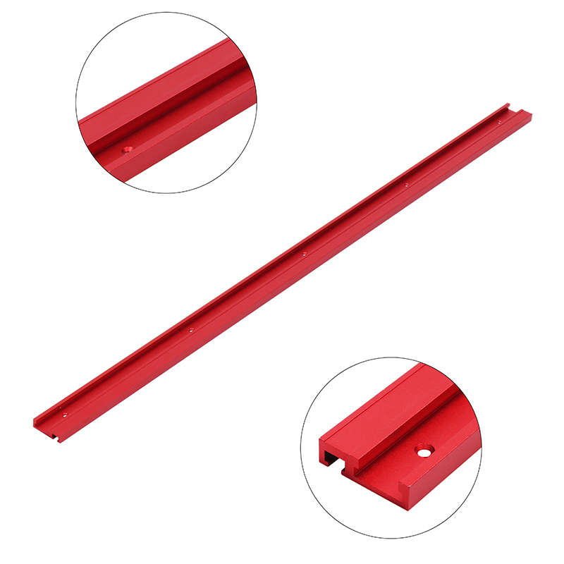 Machifit 1000mm Red Aluminum Alloy T-track Woodworking 45x12.8mm T-slot Miter T