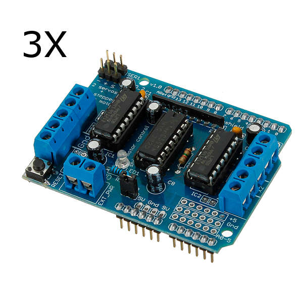 3Pcs Motor Drive Shield L293D For Arduino Duemilanove Mega / UNO