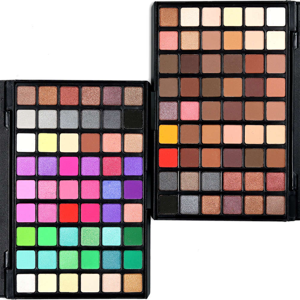 Popfeel 54 Colors Eyeshadow Palette Matte Shimmer Glitter Nude Pigmented Metall