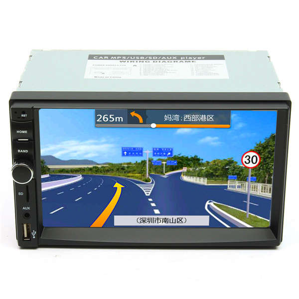 7 inch Touch Screen 2 Din Bluetooth Car Player Radio FM USB SD + Rear View Came