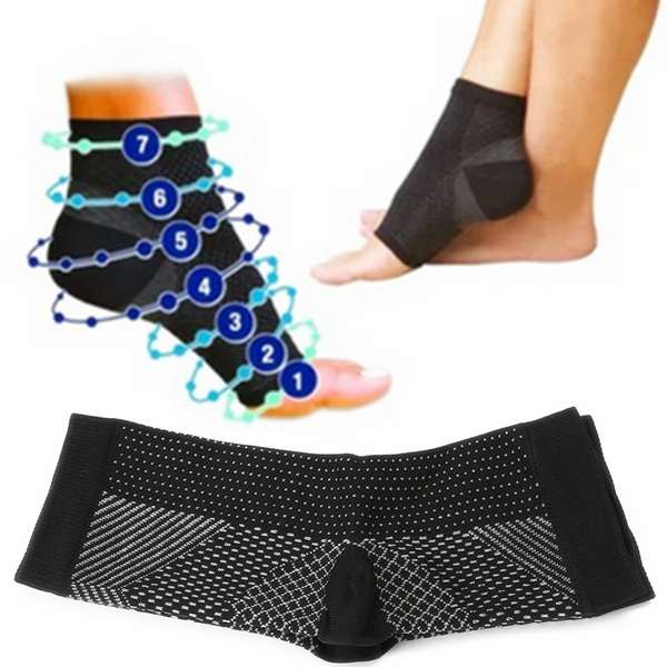 1 Pairs Ankle Support Compression Sock Sleeve Sport Anti Fatigue Foot Guard Bra