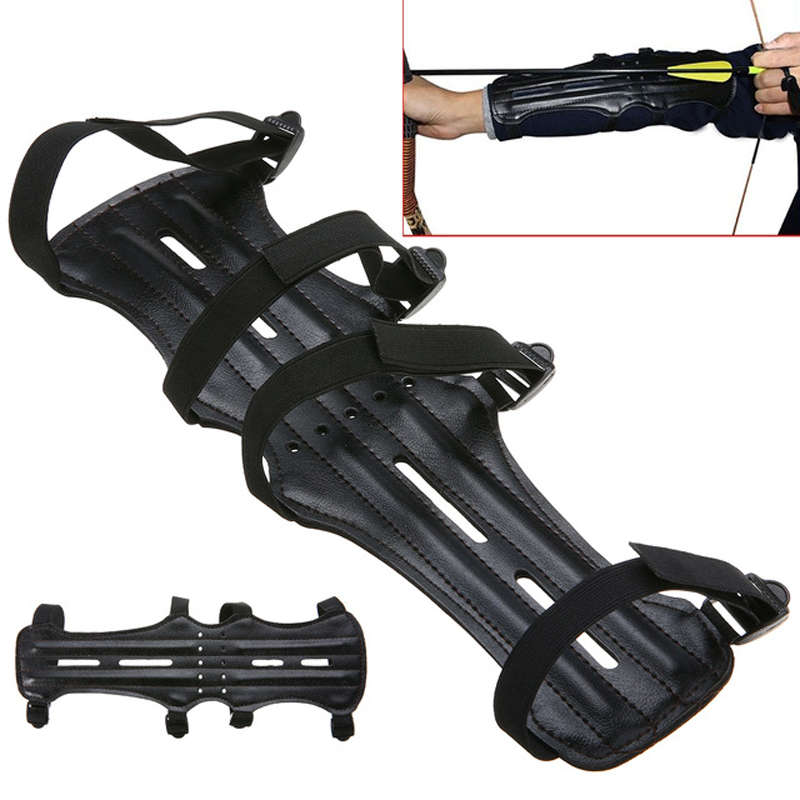 Archery Arrow Compound bow 4 Strap Shooting Target Arm Guards Protection For Hu