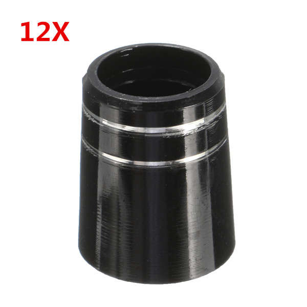 12Pcs Black Plastic Golf Tip Ferrules Rings Adapters For .375 and .350 Iron Sha