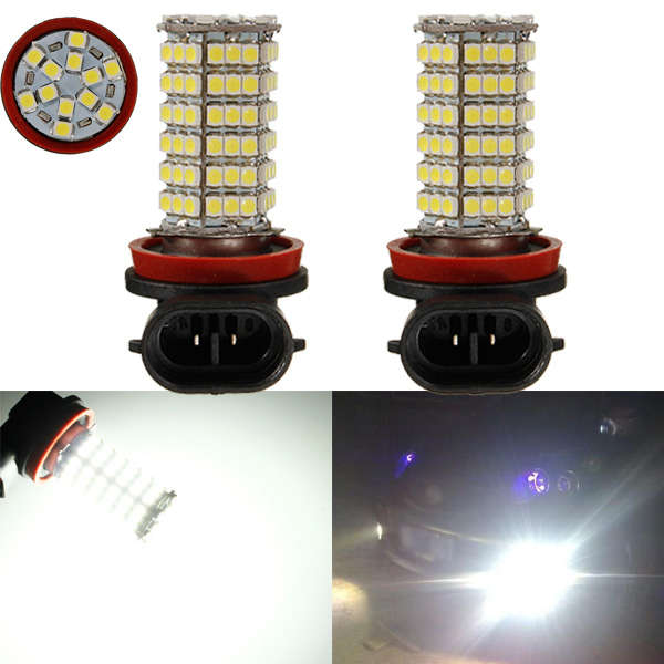 H11 3528 SMD Car Fog Light DRL Headlight 6500k DC12V White
