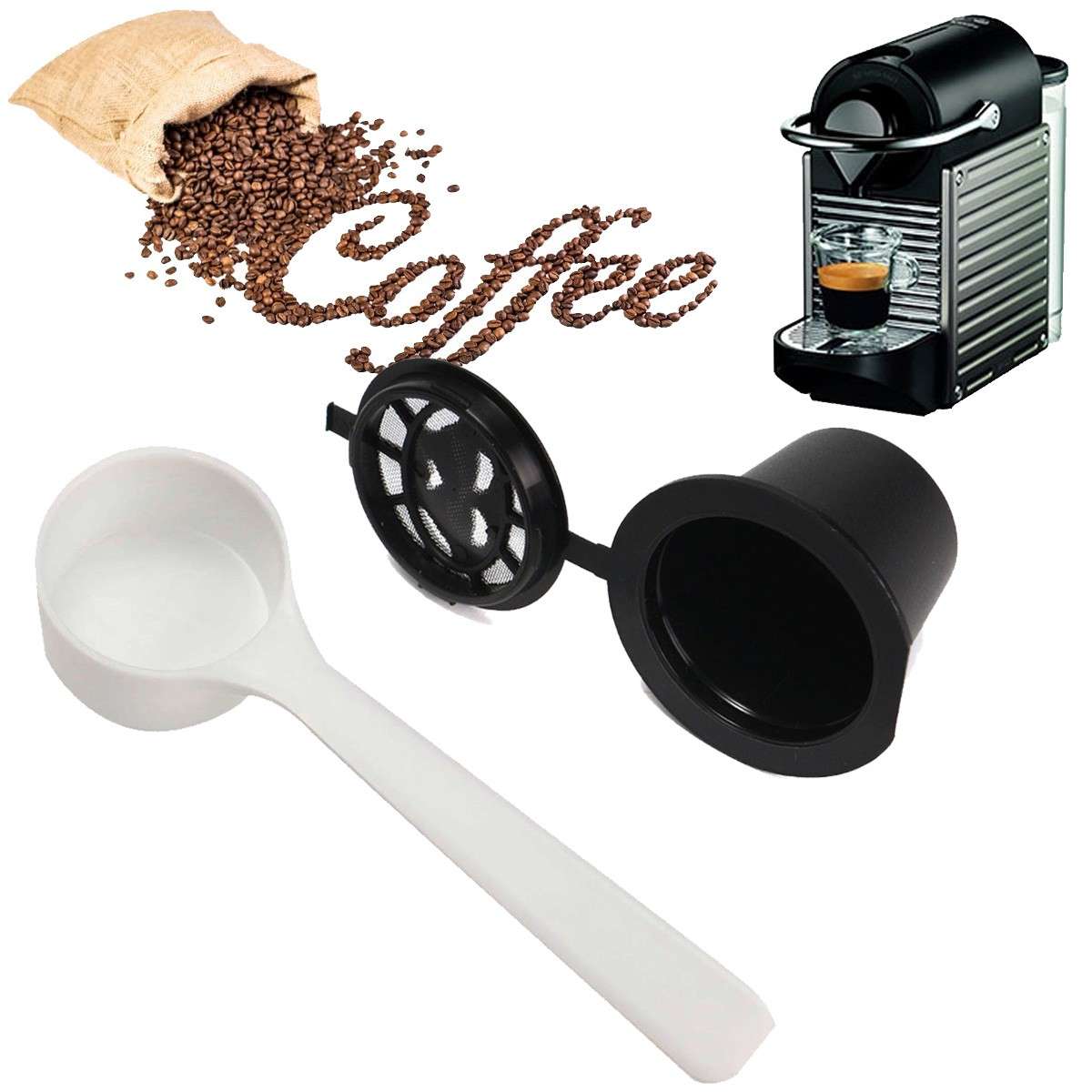 Refillable Reusable Coffee Capsule Pod Cup for Nespresso Machine