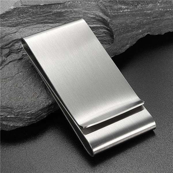 Stainless Steel Three Hold Silver Slim Money Clip Wallet