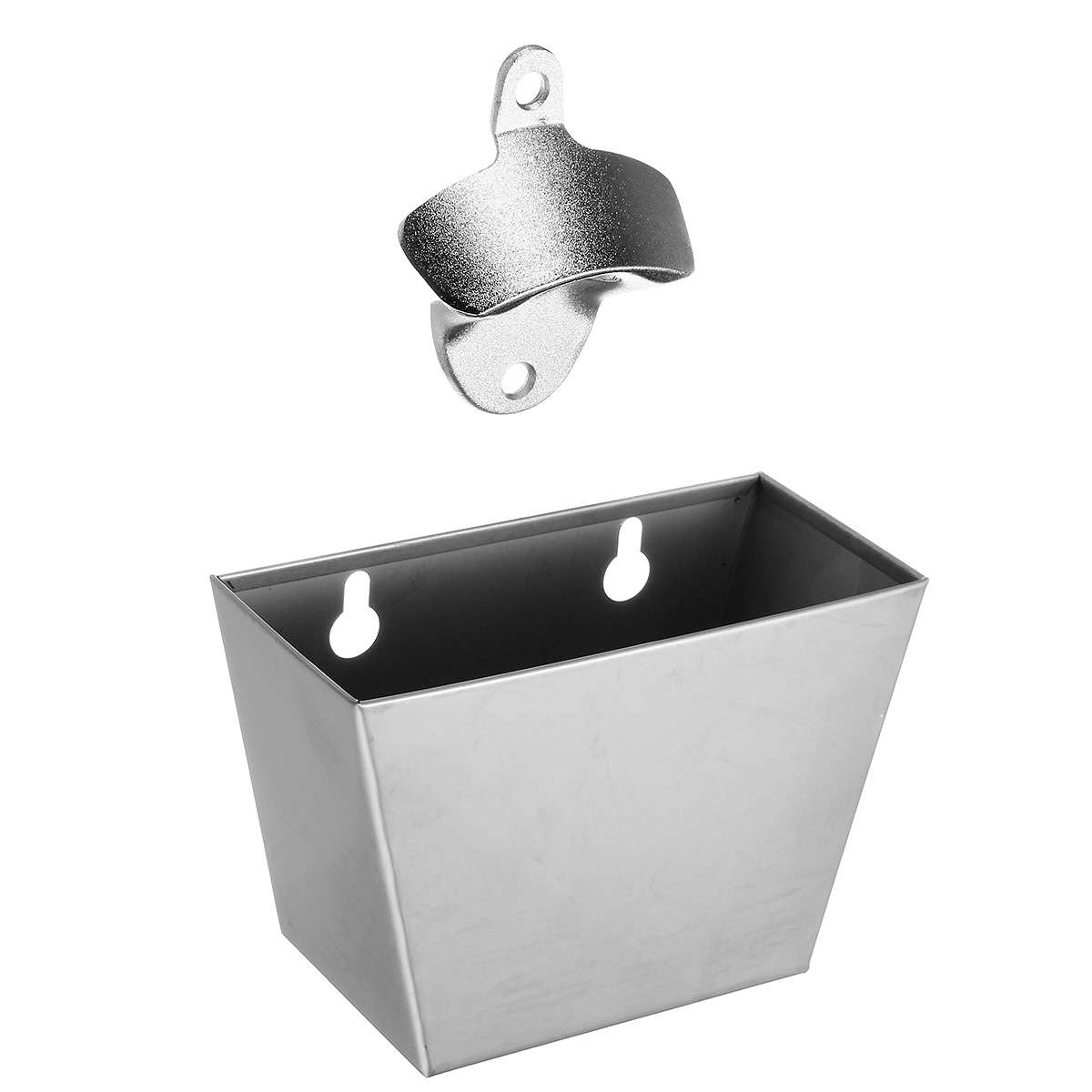 Barware Gear Bottle Opener Catcher Bundle Wall Mounted Bottle Cap Opener with C