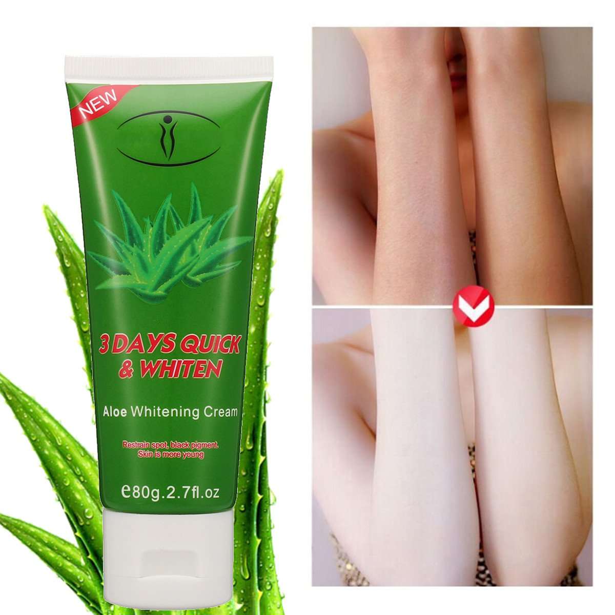 Dark Skin Whitening Lightening Cream Aloe Essence Whiten Body Face