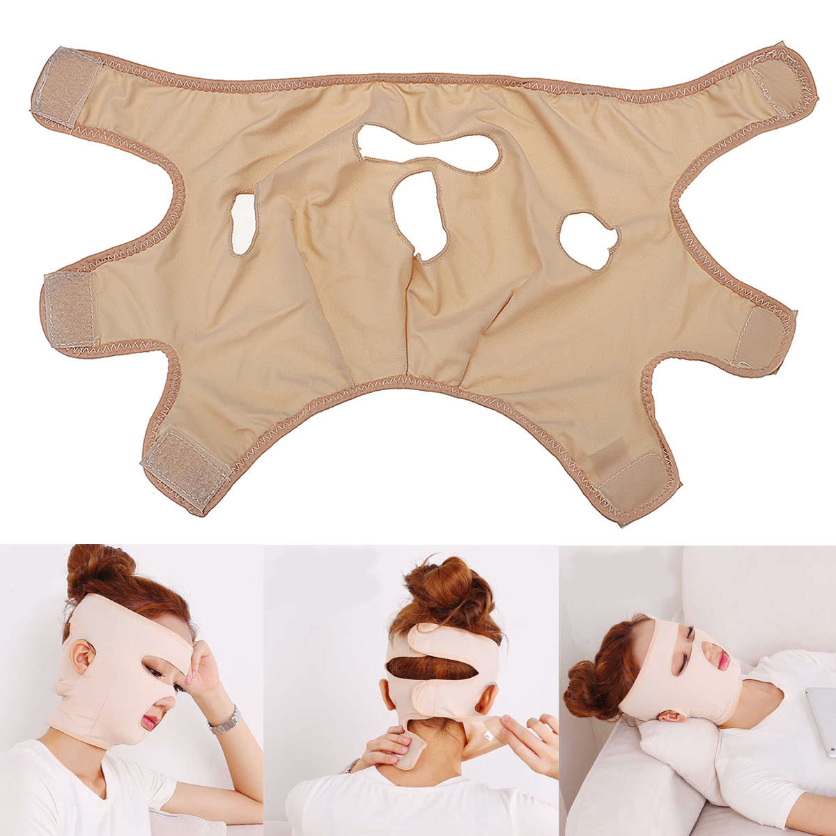Full-cover Face Mask Slimming Bandage Chin Wrinkle Face V-line Lifting Cheek