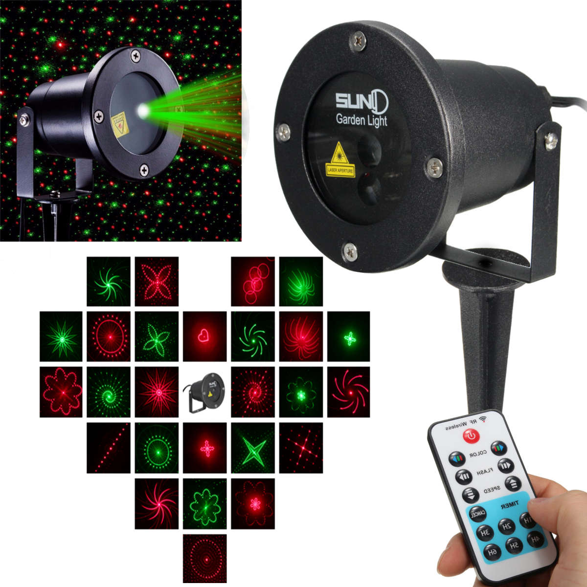 Outdoor Waterproof LED Laser Projector Stage Lighting Christmas Decorative Lamp