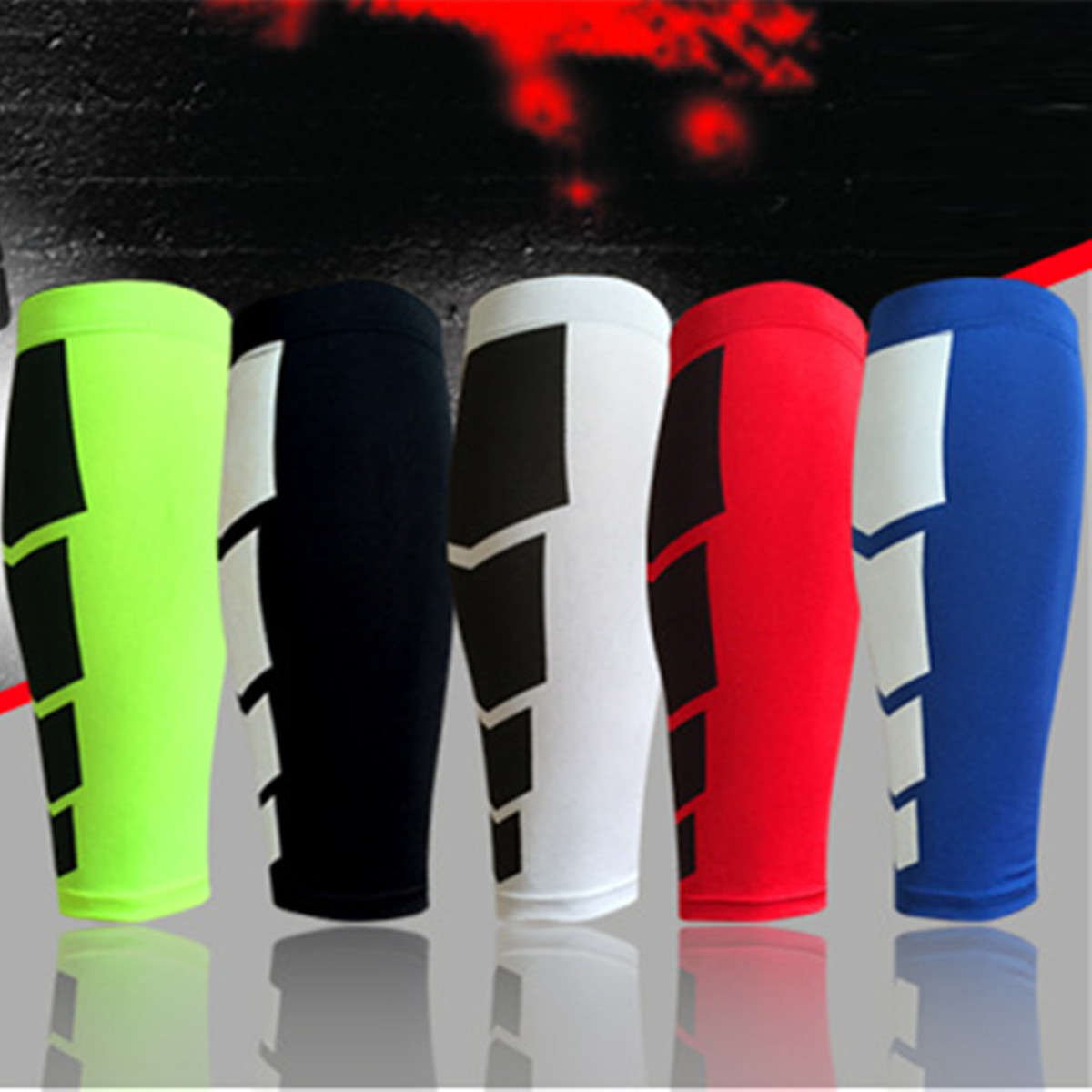 Sports Support Knee Sleeve Calf Leg Compression Socks Brace Guard Basketball Pr