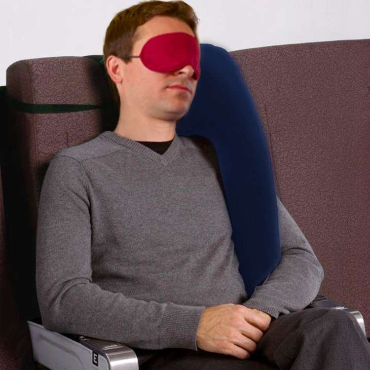 Inflatable Pillow Travel Neck Support For Airplanes Portable Ergonomic Sleeping