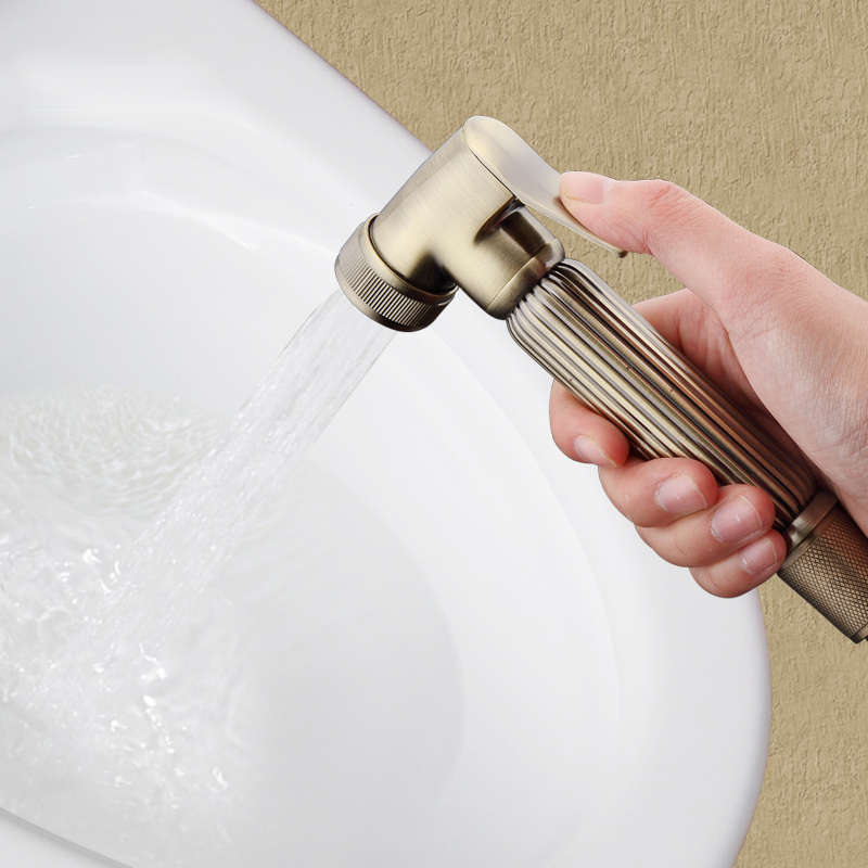 FRAP F24-4 Retro Style Solid Hand held Bidet Brass Spray Shattaf Shower Head Sp