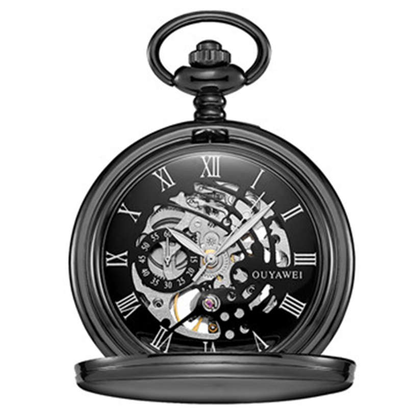OUYAWEI P01 Mechanical Pocket Watchl Vintage Hand Watch Retro Pendant Pocket Wa