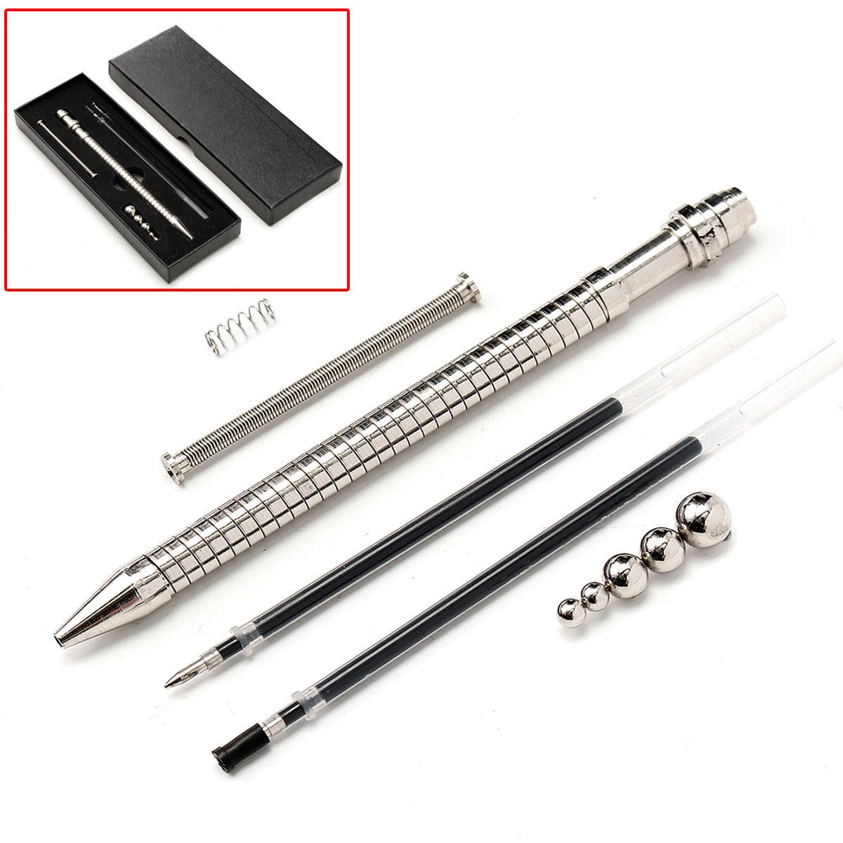 Outdoor Game Finger Fidget Pen Toy Magnetic Metal Roller Ball Stress Relief