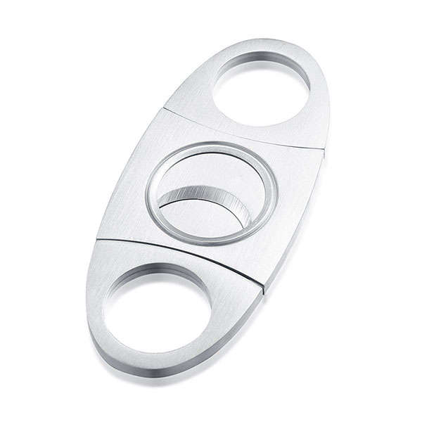 Loskii NB-CR002 Stainless Steel Cigar Cutter Double Sharp Blades Guillotine Cut