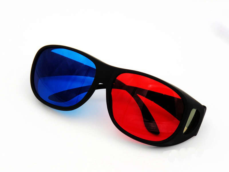 1Pcs Blue Red 3D Dimensional 3D Glasses For Home Theater Movie Cinema Game Proj