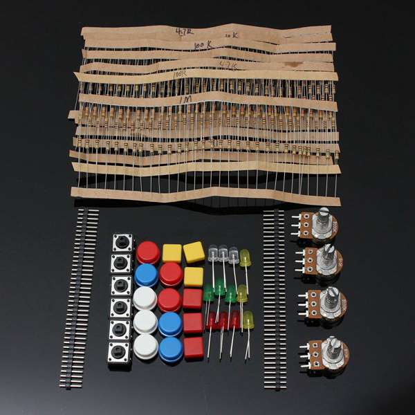 Electronic Parts Component Resistors Switch Button Kit For Arduino