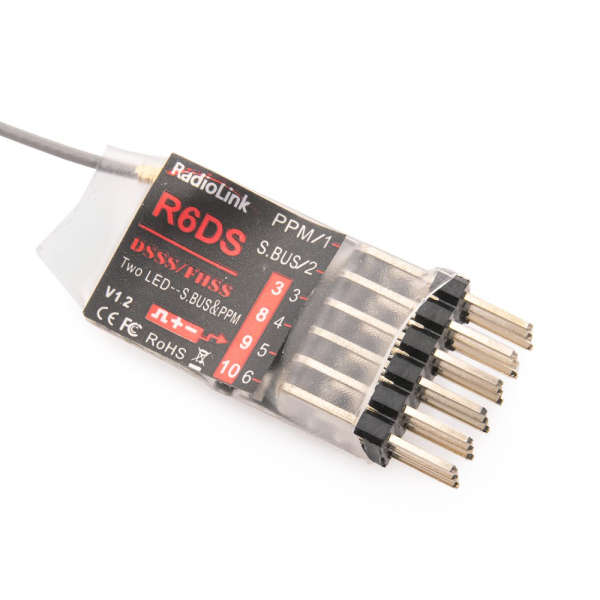 Radiolink R6DS 2.4G 6CH PPM PWM SBUS Output Receiver Compatible AT9 AT10 Transm