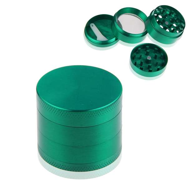 4 Layer Alloy Herb Grinders Green Tobacco Crusher Hand Muller Grinder