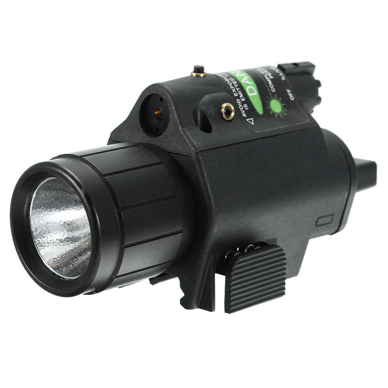 Green Laser Sight Dot Scope 300 Lumen LED Flashlight Combo Tactical Picatinny 2