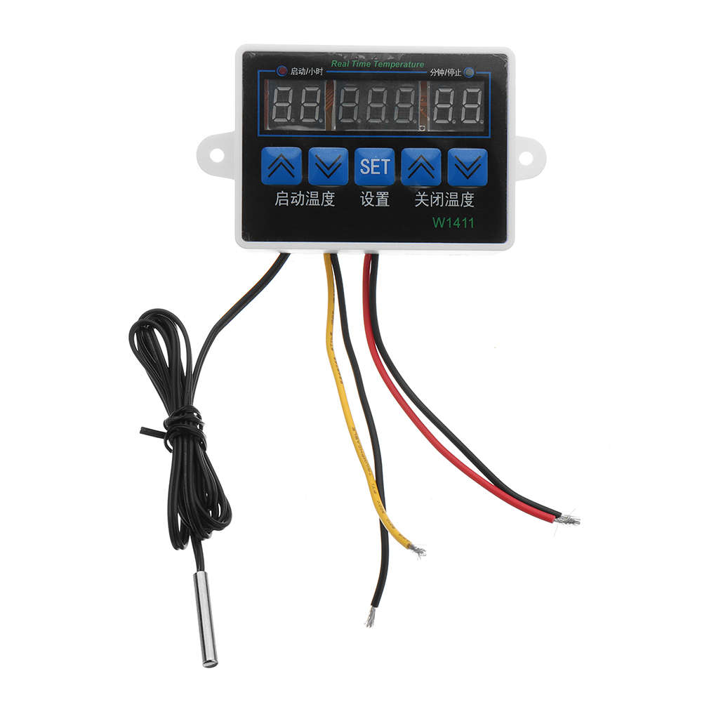 W1411 12V 24V 220V 10A LED Digital Temperature Controller Thermostat Control Sw