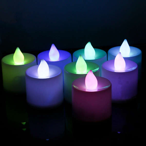 LED Flickering Electronic Colorful Candles Light Candle Christmas Holiday Decor