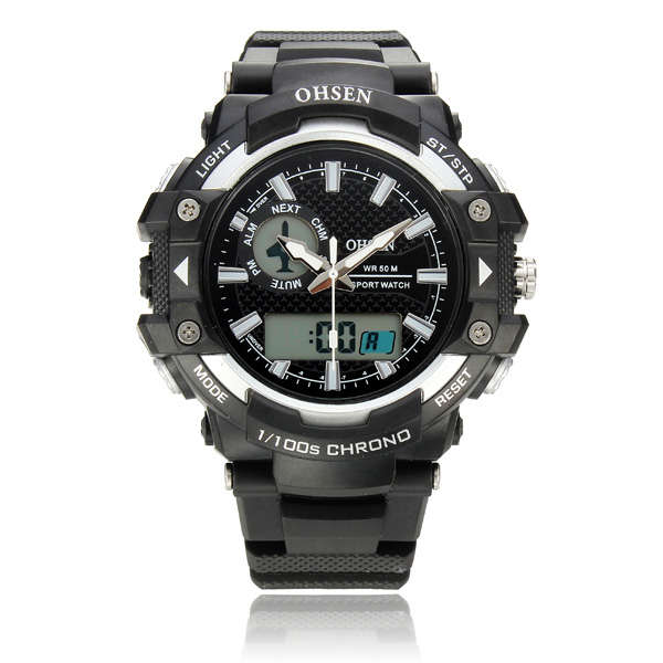 OHSEN AD1506 Analog Digital Waterproof Men Sport Watch