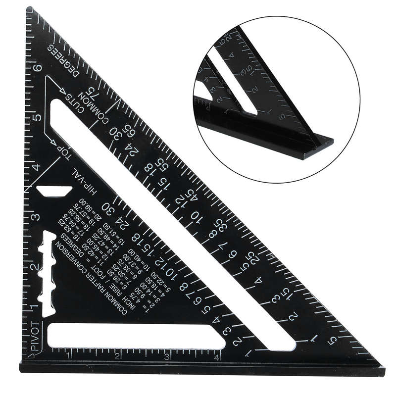7 Inch Aluminum Alloy Speed Square Roofing Triangle Angle Protractor