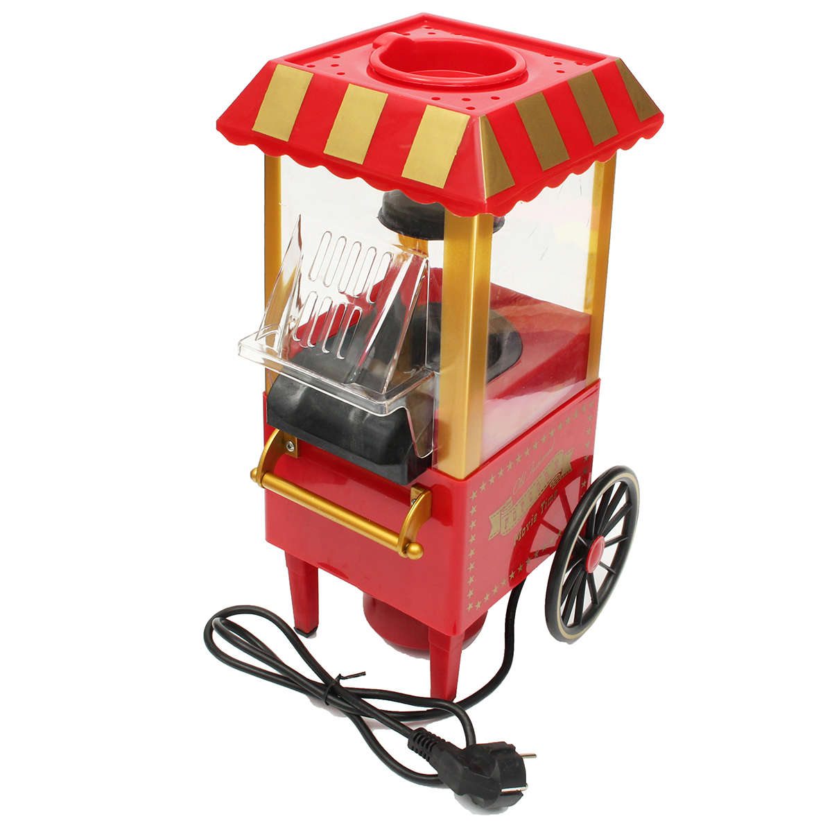 220V EU Plug Intage Retro Electric Popcorn Maker Popper Machine Home Party Carn