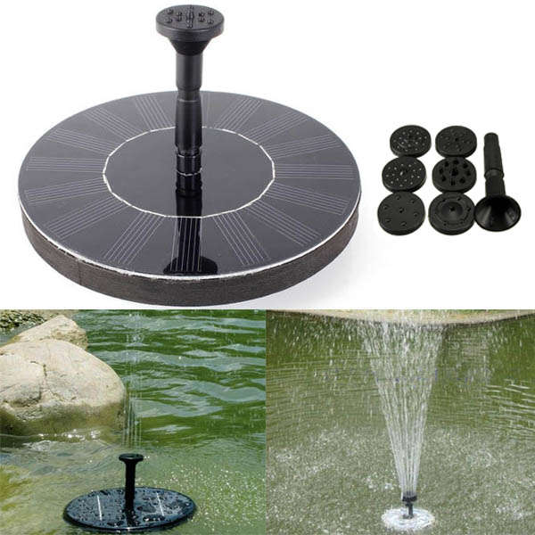 7V Solar Power Floating Brushless Water Pump Garden Landscape Submersible Fount