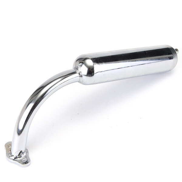 Motorcycle Chrome Muffler Exhaust 2-Stroke 49cc 60cc 66cc 80cc Motorized Bicycl