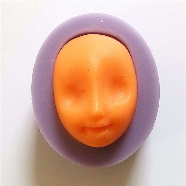 3D Baby Head Silicone Mould Girl Face Fondant Cake Mold Trick Tool Creative Bak