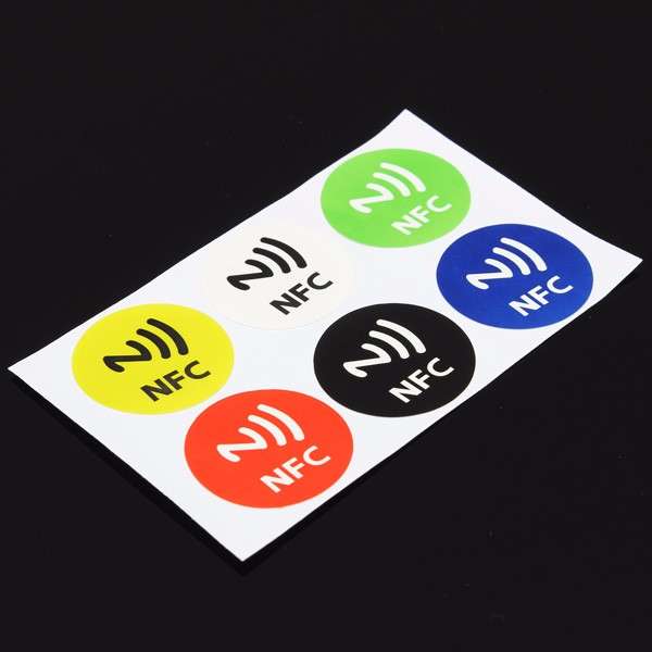 6pcs Waterproof NFC Tags NTAG213 Chip RFID Adhesive Label Sticker for all NFC M