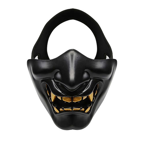 Motorcycle Half Face Mask Goblin For CS Halloween Christmas Party Prom Outdoor