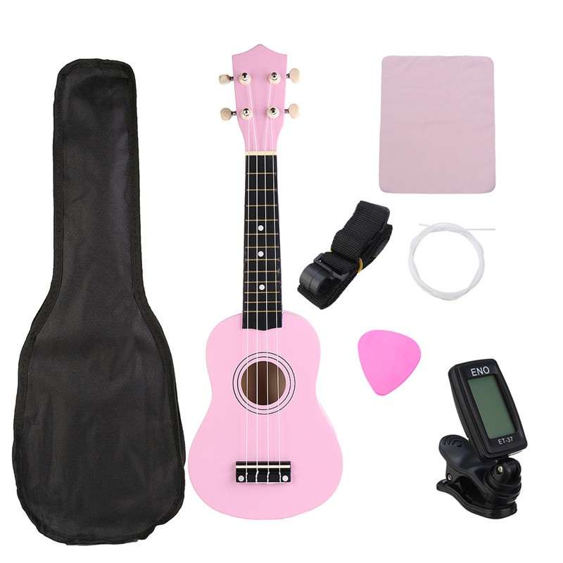 21 Inch Economic Soprano Ukulele Uke Musical Instrument With Gig bag Strings Tu