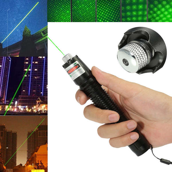 019 5mw 532nm All Star Focused Green Laser Pointer+Light Star Cap