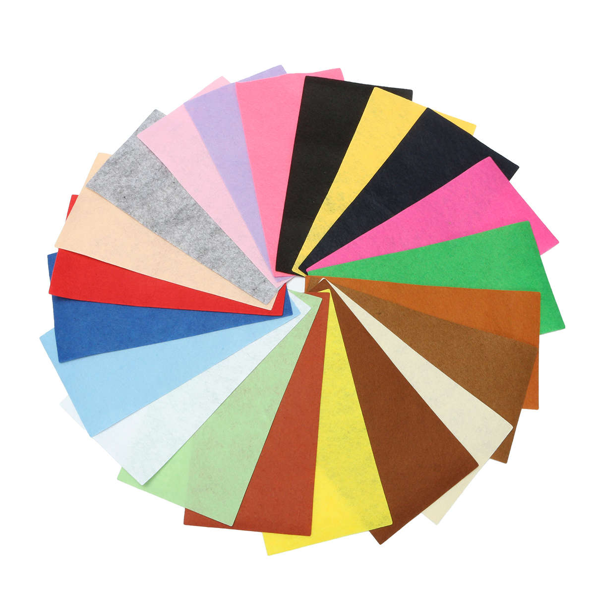 21Pcs Colorful Felt Fabric Sheet Non-Woven for Art Handcraft Sewing DIY Patchwo