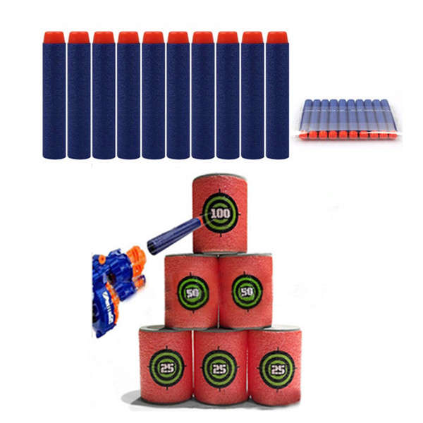 100PCS Refill Deep Blue Bullets Dart For Nerf N-strike Elite Rampage Retaliator