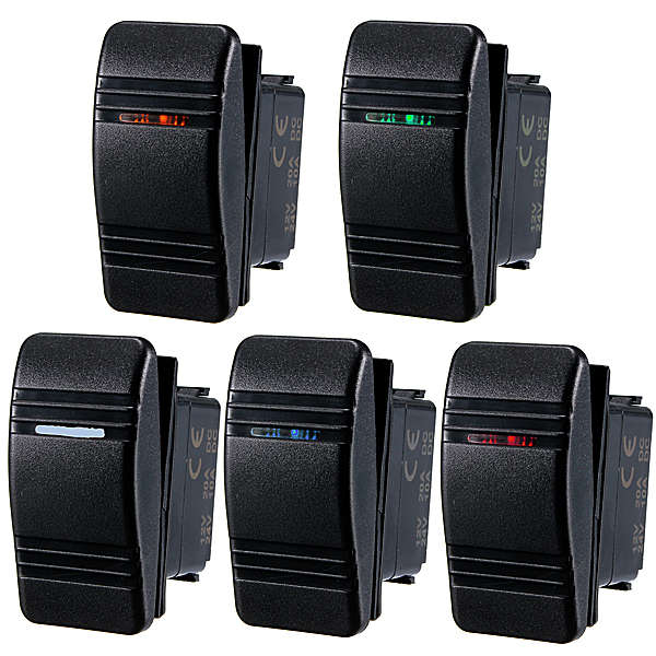 12V Car ocker LED Light Illuminated SPST ON-OFF Switch Waterproof