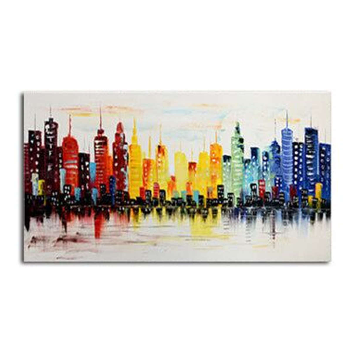 120X60CM Modern City Canvas Abstract Painting Print Living Room Art Wall Decor