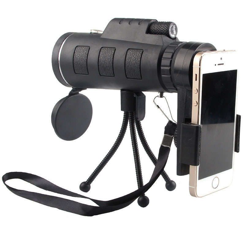 40X60 Dual Focus Optical Zoom Monocular Telescope Camera Lens+Phone Holder+Trip